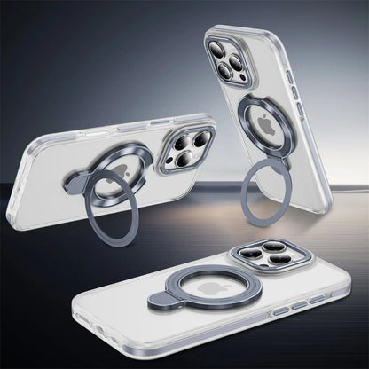 Clear Magnetic Stand Case for iPhone 17 16 15 14 13 12 11 Pro Max