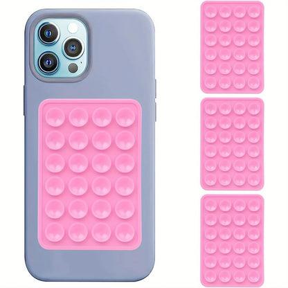 3-Pack Silicone Suction Phone Mount for iPhone Android Mirror Shower Hands-Free