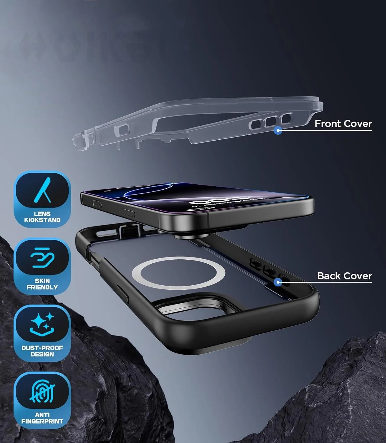 MagSafe Full Body Shockproof Case with Camera Protection for iPhone 12–14 Pro Max