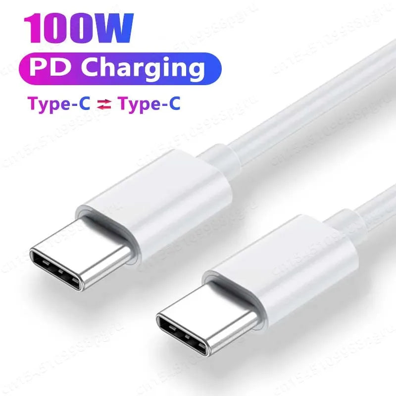 PD 100W/60W USB-C to USB-C Fast Charging Cable | Data Line for Laptop & Phone