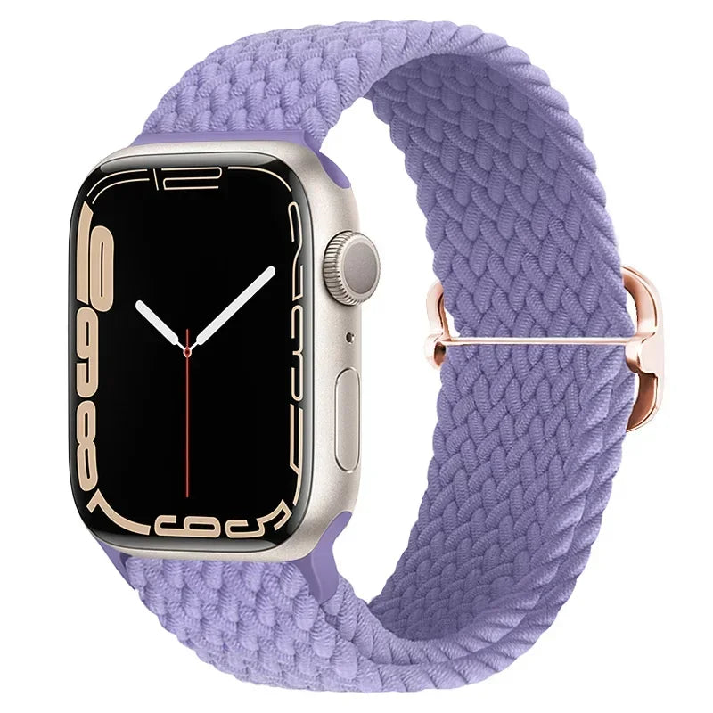 Braided Nylon Strap for Apple Watch Ultra 2/Series 10–4 Adjustable Band