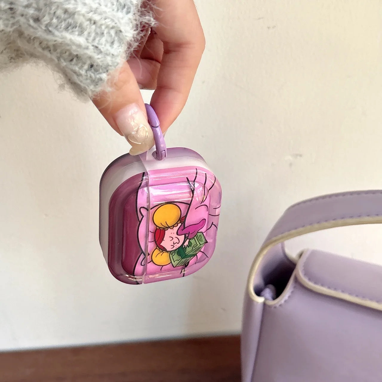 Cartoon Sleeping Princess AirPods Case for Pro 2/3/1/2/4 – Soft TPU Cover
