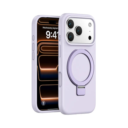 Magnetic Liquid Silicone Stand Case for iPhone 17 16 15 14 13 12 Pro Max Plus
