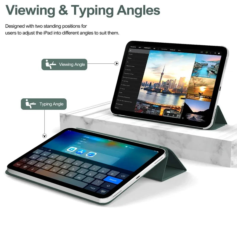 2025 Magnetic Case for iPad 11, A16, Air 4/5, Pro 11/12.9 & Mini 6 with Detachable Cover