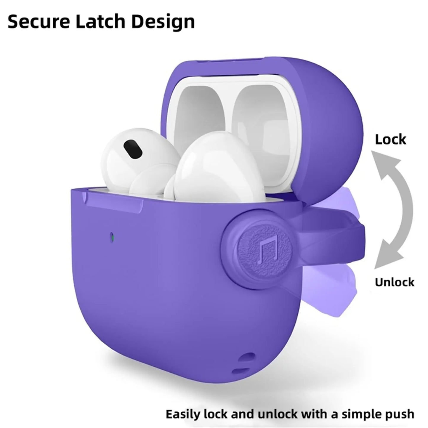 AirPods Pro 3 Case – Cute Music Design with Keychain & Cleaning Kit Included