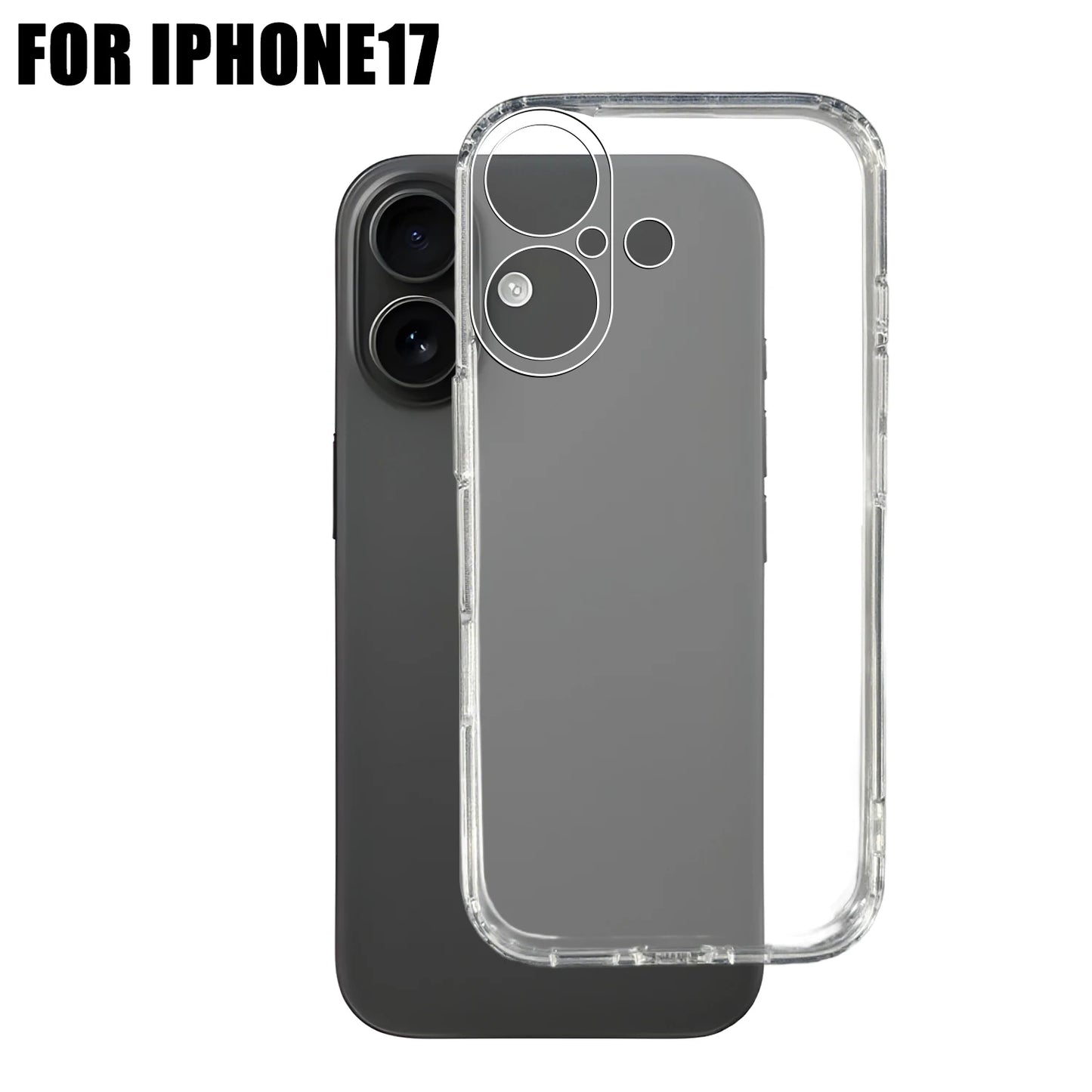 Transparent Shockproof Case for iPhone 17 Air & 17 Pro Max Anti-Fall Clear Cover