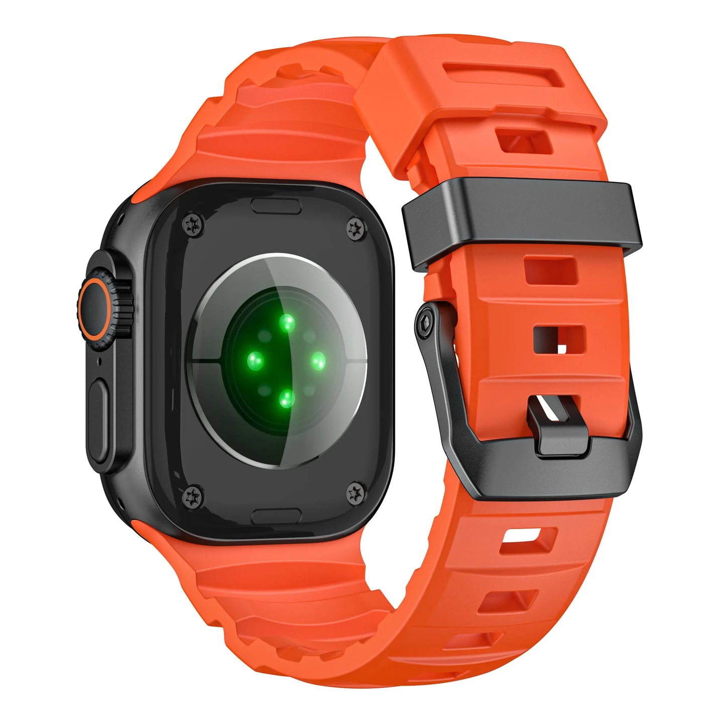 Fluorescent Silicone Bracelet for Apple Watch Series 4–10 & Ultra 2