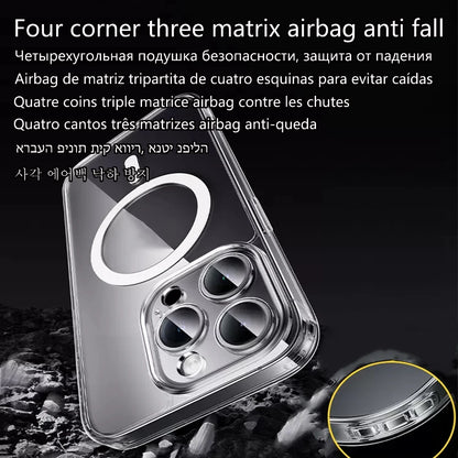 Full Back MagSafe Case for iPhone 17 Air 16 15 14 13 12 11 Pro Max + Lens