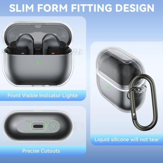 Clear Silicone Case Cover for Samsung Galaxy Buds 3 Pro & Buds 3