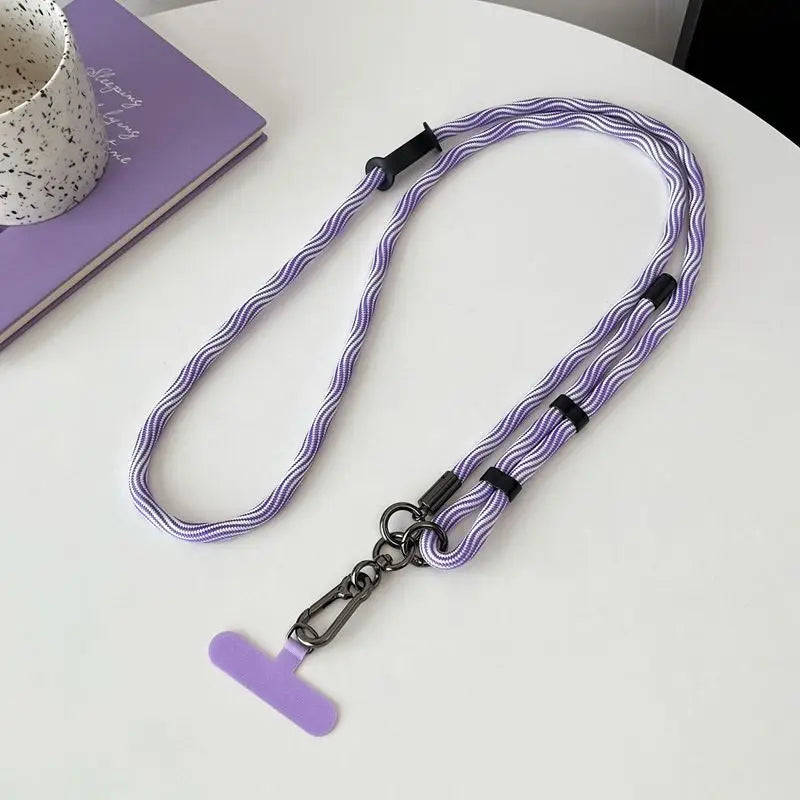 150CM Adjustable Phone Lanyard Strap, Detachable Universal Crossbody Neck Cord with Clip