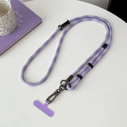 150CM Adjustable Phone Lanyard Strap, Detachable Universal Crossbody Neck Cord with Clip