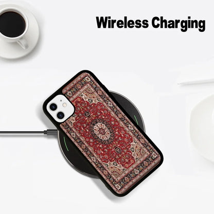 Persian Floral Pattern Magnetic Case for iPhone 14/13/12/11/15 Pro Max Mini