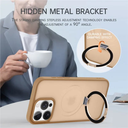 Matte Metal Ring MagSafe Case for iPhone 17 Air 16 15 14 13 12 11 Pro Max Plus