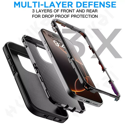 Rugged MagSafe Kickstand Case for iPhone 16 15 14 Pro Max Plus