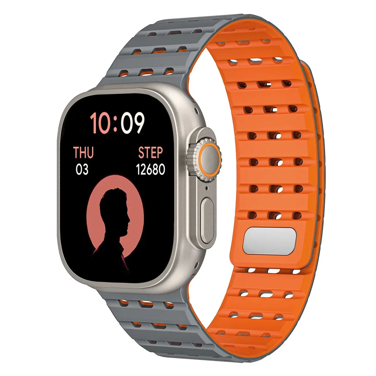 Magnetic Silicone Wristband for Apple Watch Ultra & Series 5-10