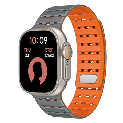 Magnetic Silicone Wristband for Apple Watch Ultra & Series 5-10