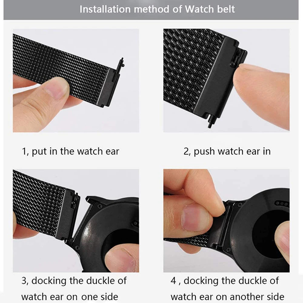 Magnetic Strap for Galaxy Watch 4–7 & Gear S3 – 20mm/22mm Band