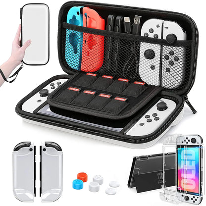 9-in-1 Accessories Kit for Nintendo Switch OLED with Carrying Case (2022)