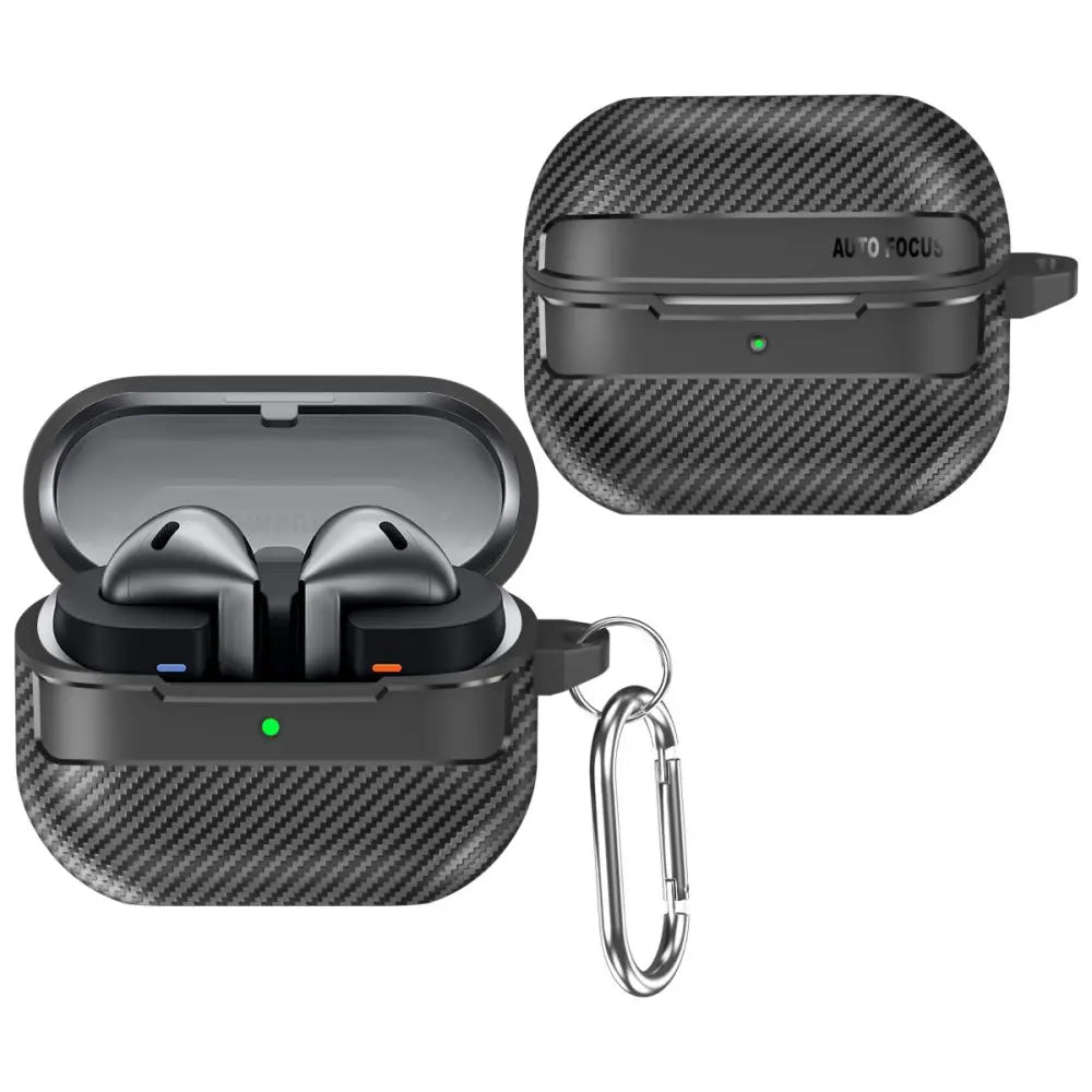 Shockproof Carbon Fiber Case for Galaxy Buds 3 / Buds3 Pro – Soft Silicone Cover