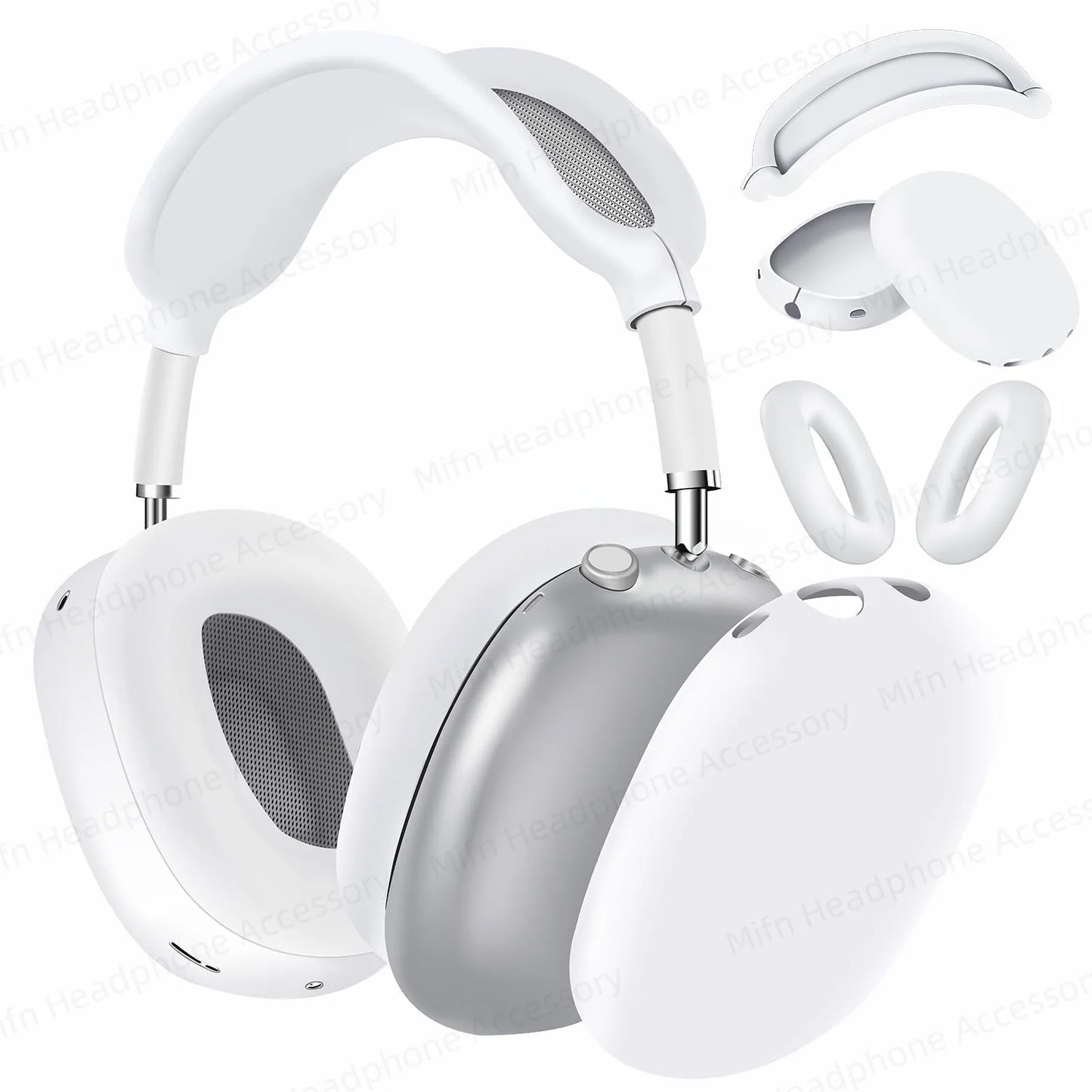 2024 3-in-1 Silicone Case for AirPods Max – Soft Ear Cup Scratch Cover