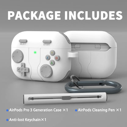 Secure Lock AirPods Pro 3 Case with Cleaner Kit and Keychain for 3rd Gen AirPods