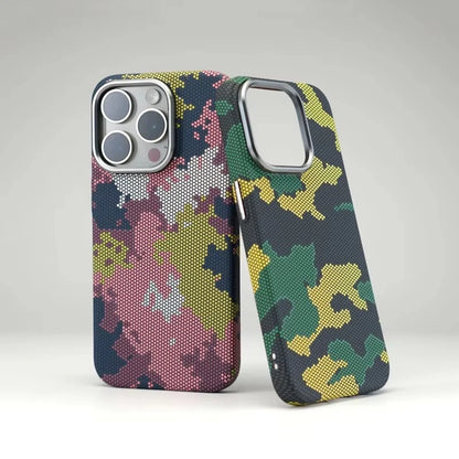Camouflage Graffiti MagSafe Case for iPhone 16 15 14 13 Pro Max Shockproof Cover