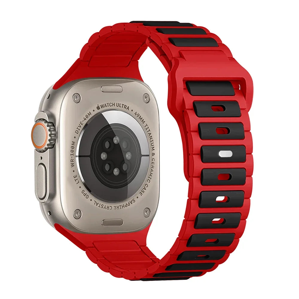 Silicone Strap for Apple Watch Ultra 2/Series 10–5 Soft Sport Band