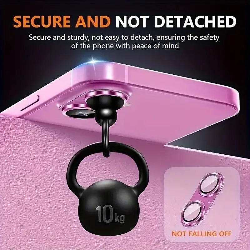 2PCS Metal + Tempered Glass Camera Lens Protector for iPhone 16–13 Pro Max/Plus