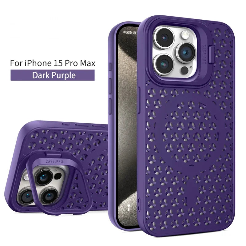MagSafe Mesh Cooling Case for iPhone 11–15 Pro Max – Soft & Magnetic