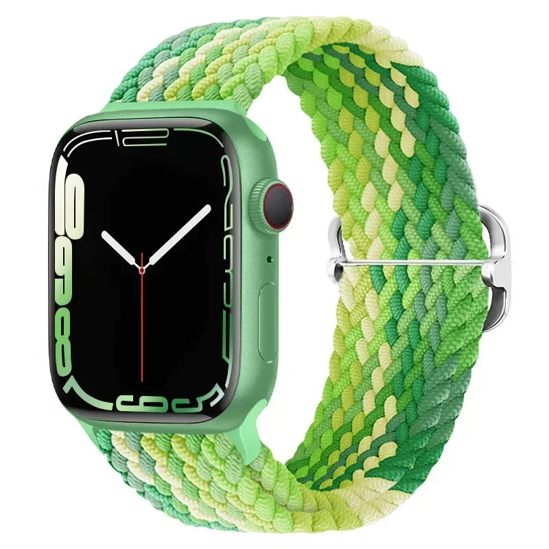 Braided Nylon Strap for Apple Watch Ultra 2/Series 10–4 Adjustable Band