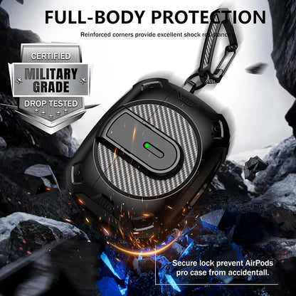 Security Lock Armor Case for AirPods Pro 2/1/2/3 with Wireless Charging