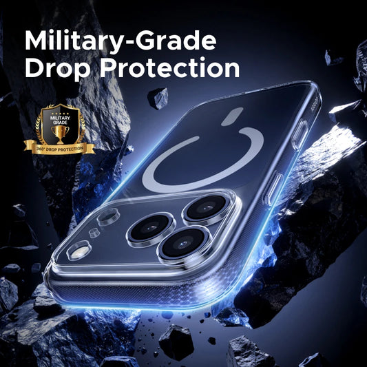 Transparent MagSafe Case for iPhone 17 Air 17 16E 16 15 14 13 12 11 Pro Max