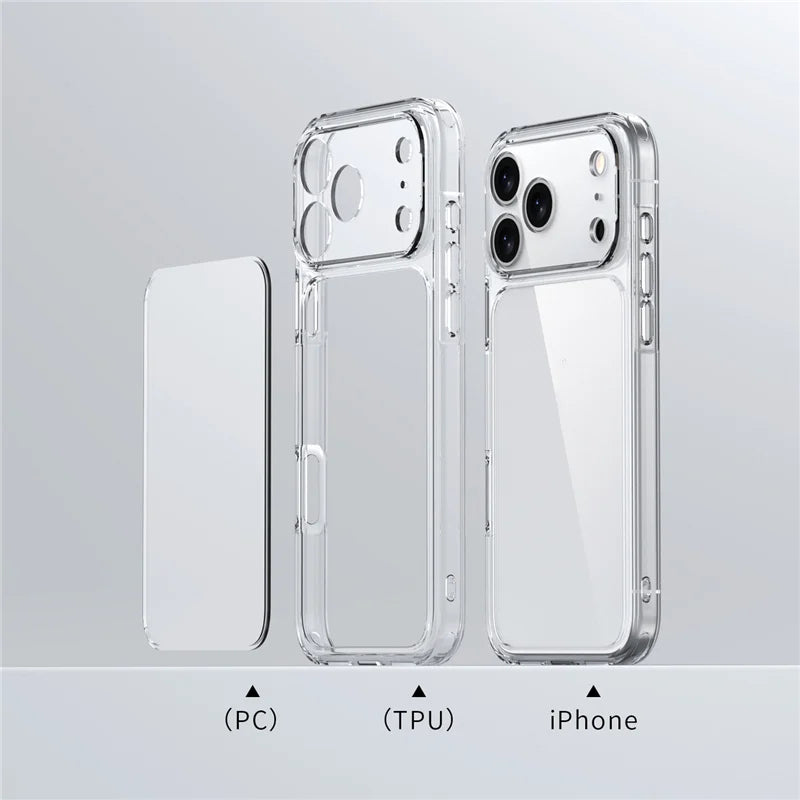 Luxury Transparent Shockproof Case for iPhone 17 Air 17 Pro Max Hybrid Cover