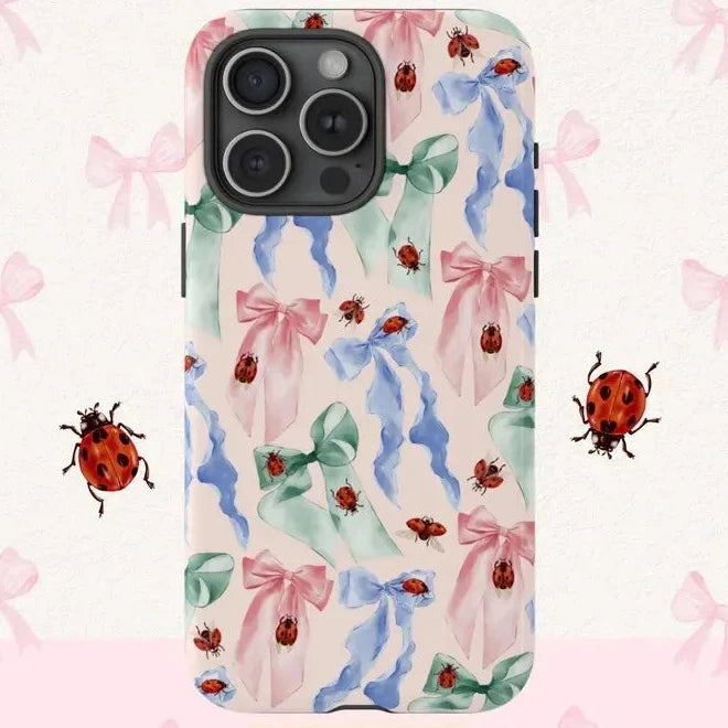 Luxury Colorful Bow Case for iPhone 17–7 Pro Max Double-Layer Back Cover