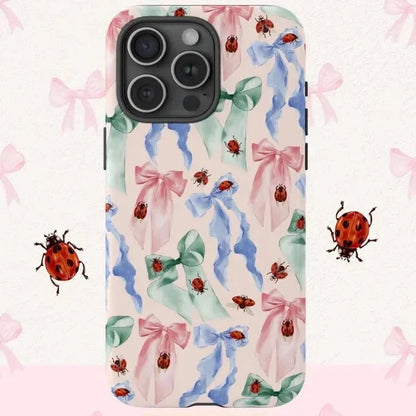 Luxury Colorful Bow Case for iPhone 17–7 Pro Max Double-Layer Back Cover