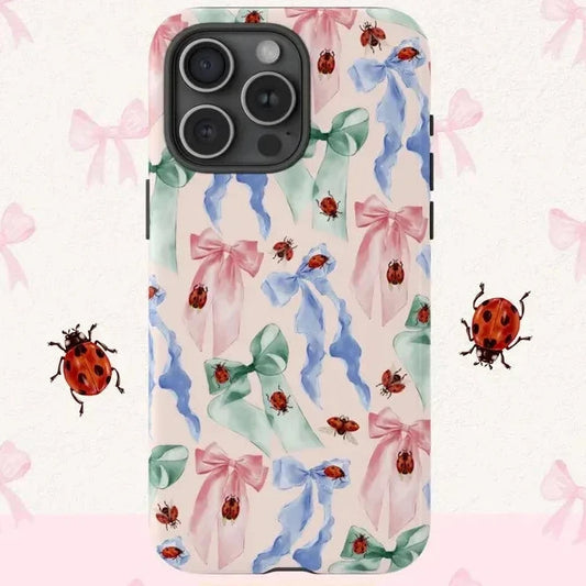 Luxury Colorful Bow Case for iPhone 17–7 Pro Max Double-Layer Back Cover