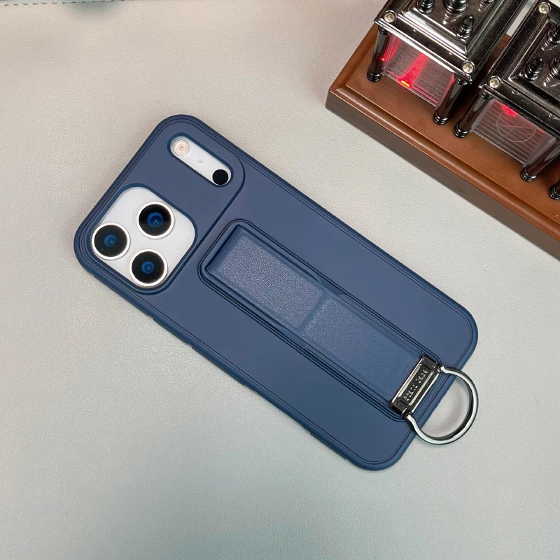 Luxury Matte Metal Ring Stand Phone Case for iPhone 17 Pro Max & Air