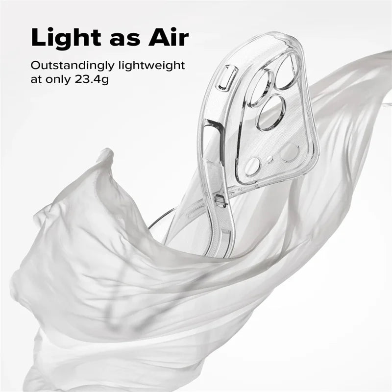 Ultra Thin Clear TPU Case for iPhone 17/16/15/14/13/12 Pro Max Cover