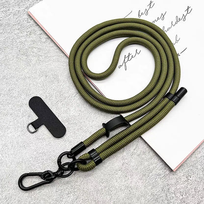 150cm Adjustable Crossbody Phone Lanyard Strap with Patch & Neck Rope