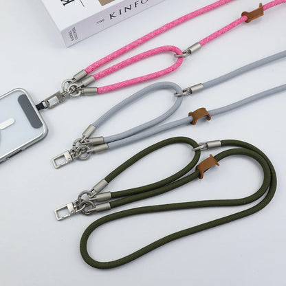Adjustable Long Phone Lanyard with Card Holder Crossbody Strap for iPhone