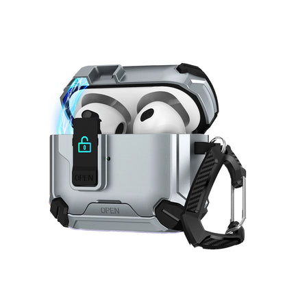 Secure Lock Shockproof Case for AirPods 1/2/3/4 Pro with Hook & Holder