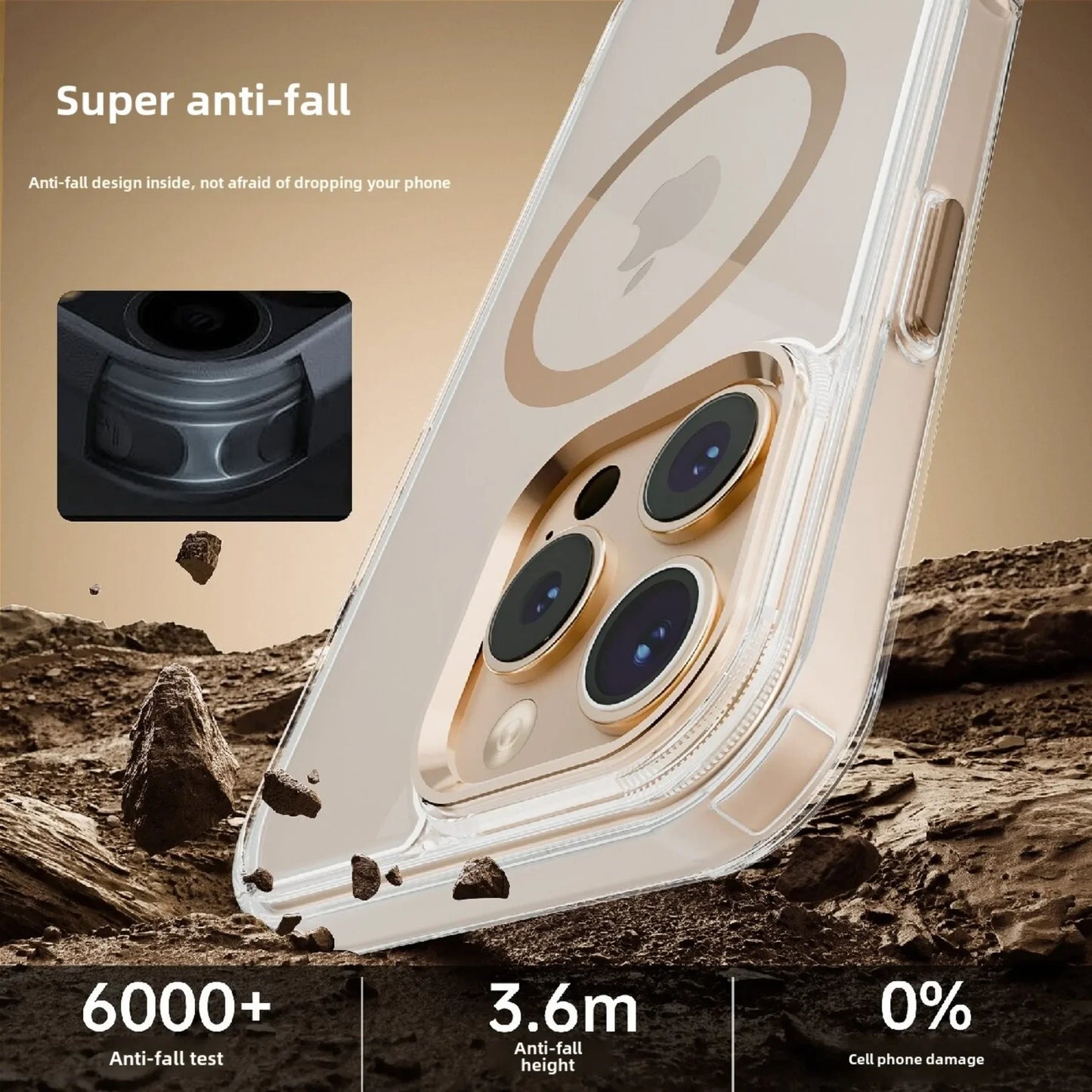 Magnetic Clear Shockproof Case for iPhone 16 15 Pro Max