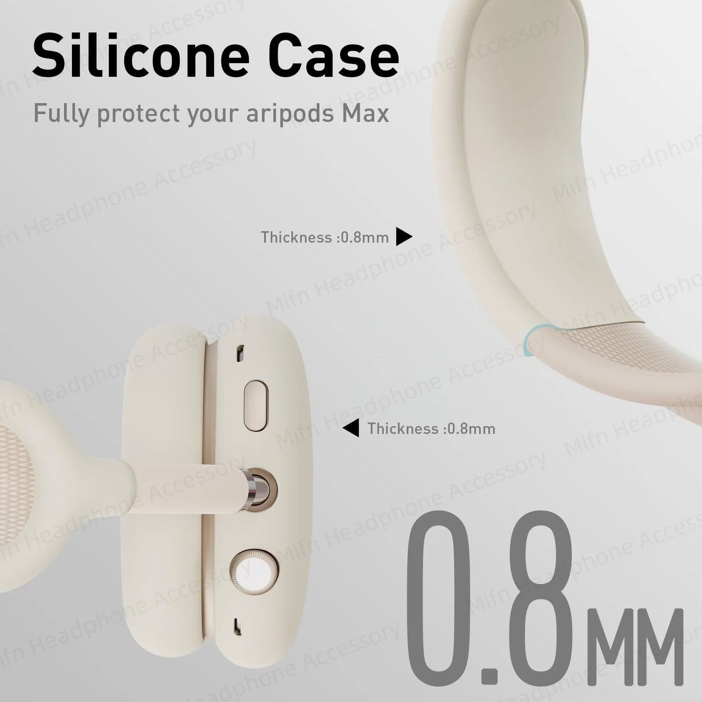2024 3-in-1 Silicone Case for AirPods Max – Soft Ear Cup Scratch Cover