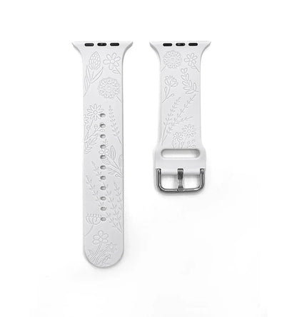 Engraved Silicone Solo Loop Band for Apple Watch Ultra, Series 9–1