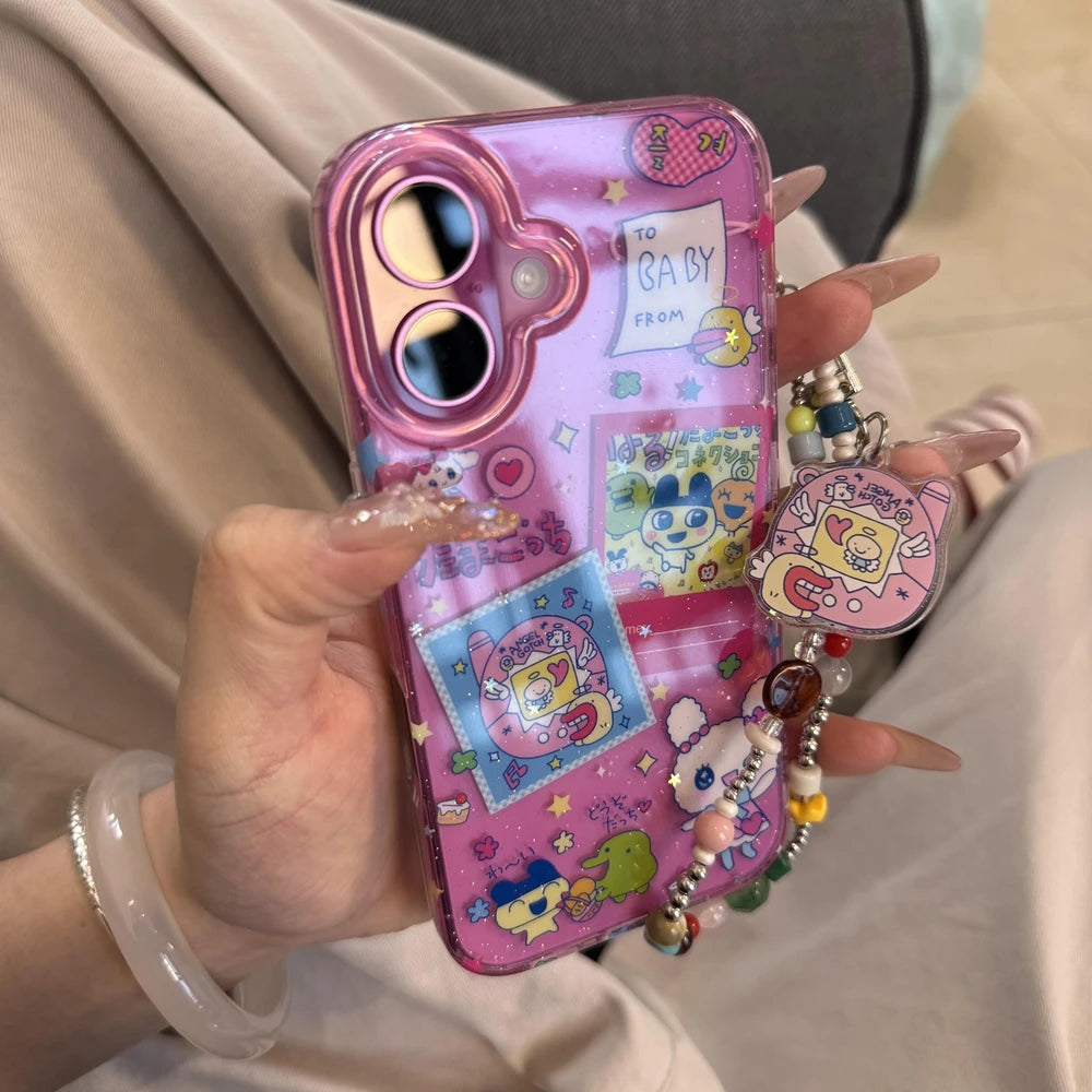 Cute Anime Glitter Phone Case Y2K iPhone 12–16 Pro Max & Plus