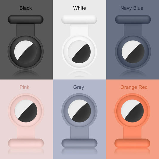 Silicone Pin Cover for Apple AirTag with Clothes Clip Anti-Lost Tracker Case