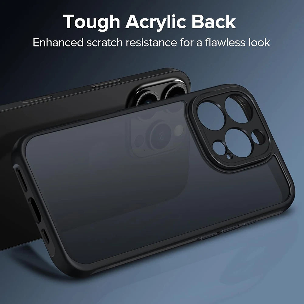 Hybrid Military Grade Shockproof Case Matte Black for iPhone 11 to 16 Pro Max