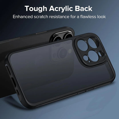 Hybrid Military Grade Shockproof Case Matte Black for iPhone 11 to 16 Pro Max