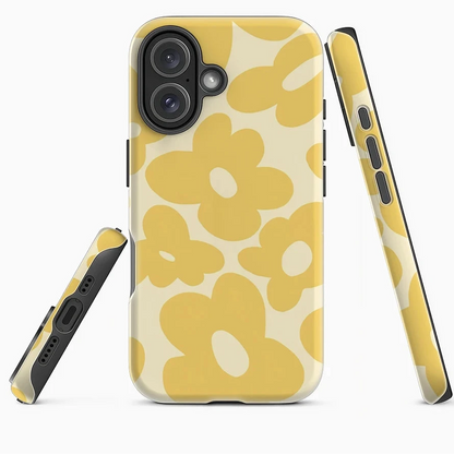 Yellow Blossoms Double-Layer Case for iPhone 17 16 15 14 13 12 11 Pro Max