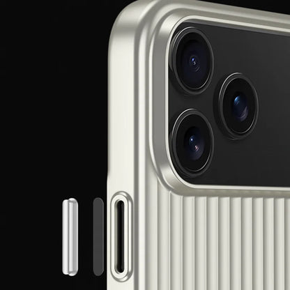 Stripes Metallic Armor Case for iPhone 13/14/15/16 Pro Max & 17 Air Slim Matte